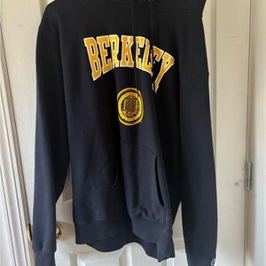 Champion Navy Blue and Yellow UC Berkeley Hoodie